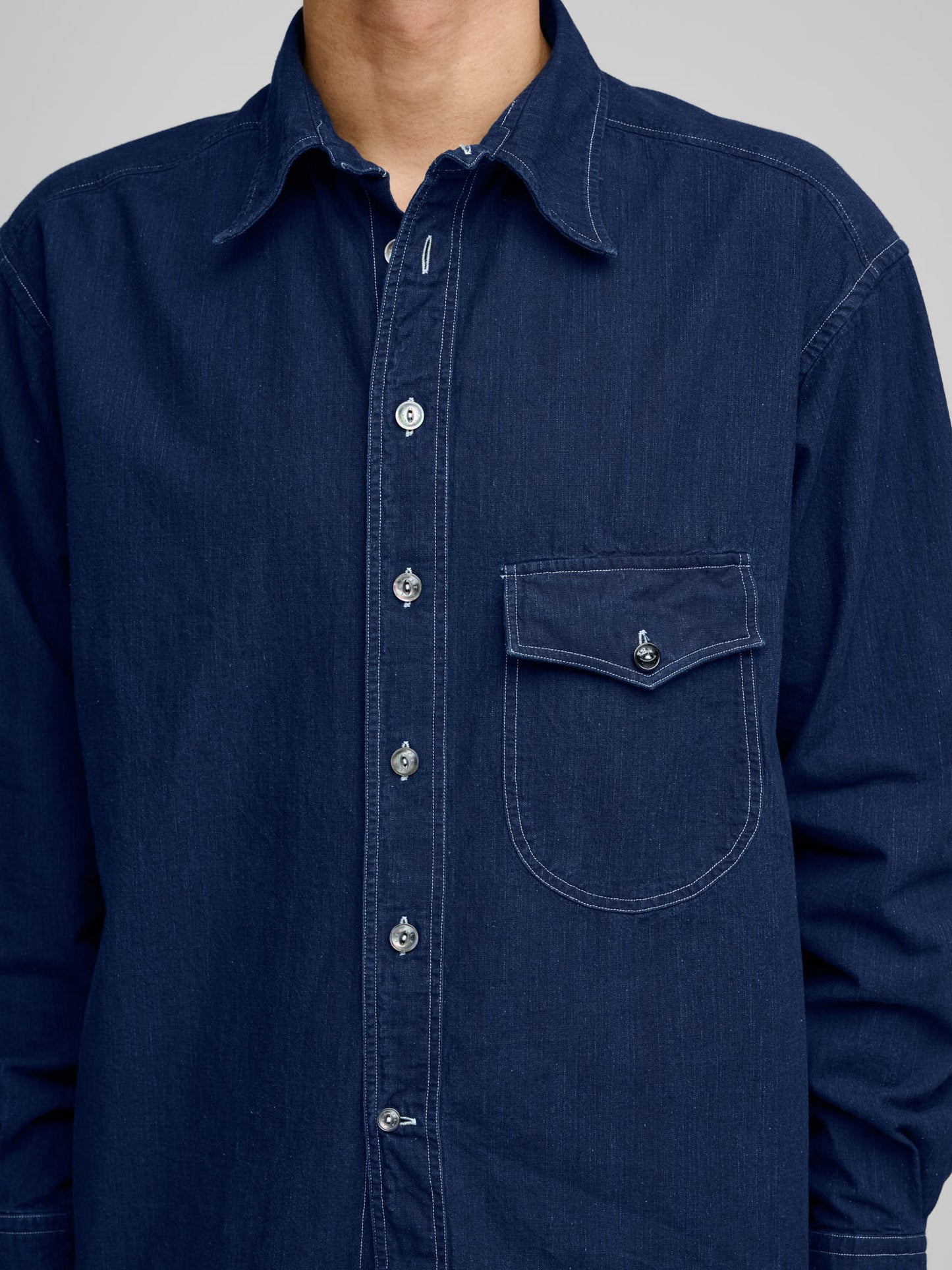 Come Up To The Studio Shirt, Indigo Dungaree