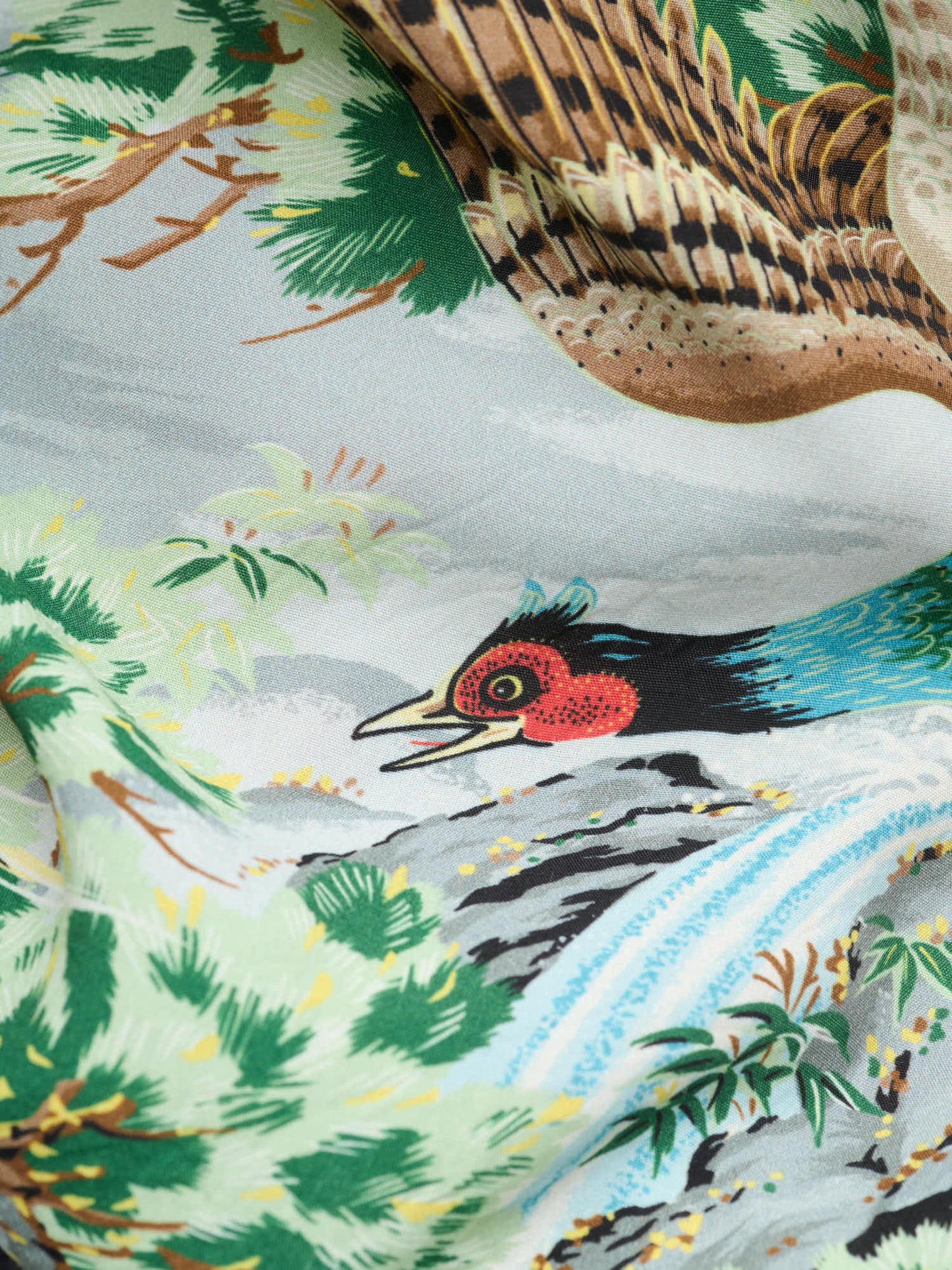 Peacock Garden Hawaiian Shirt, Green