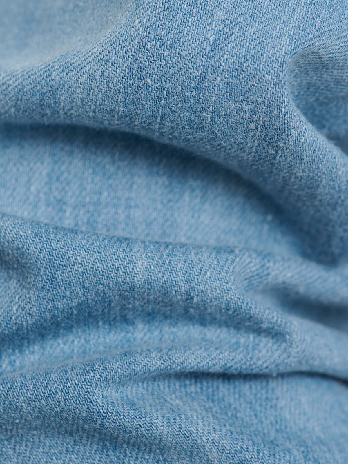 Denim Two-Pocket Western Shirt, Bleach Wash