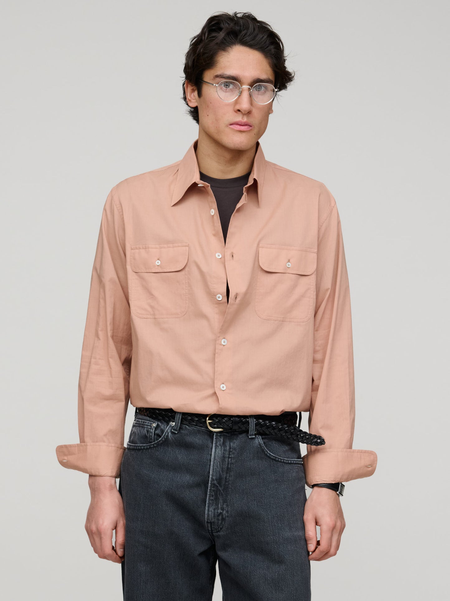 Artist Shirt Washed Cotton Voile, Rosewood