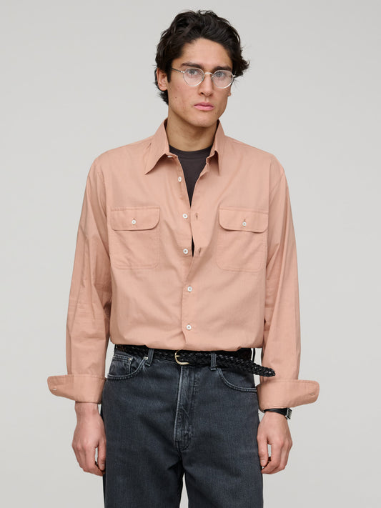 Artist Shirt Washed Cotton Voile, Rosewood