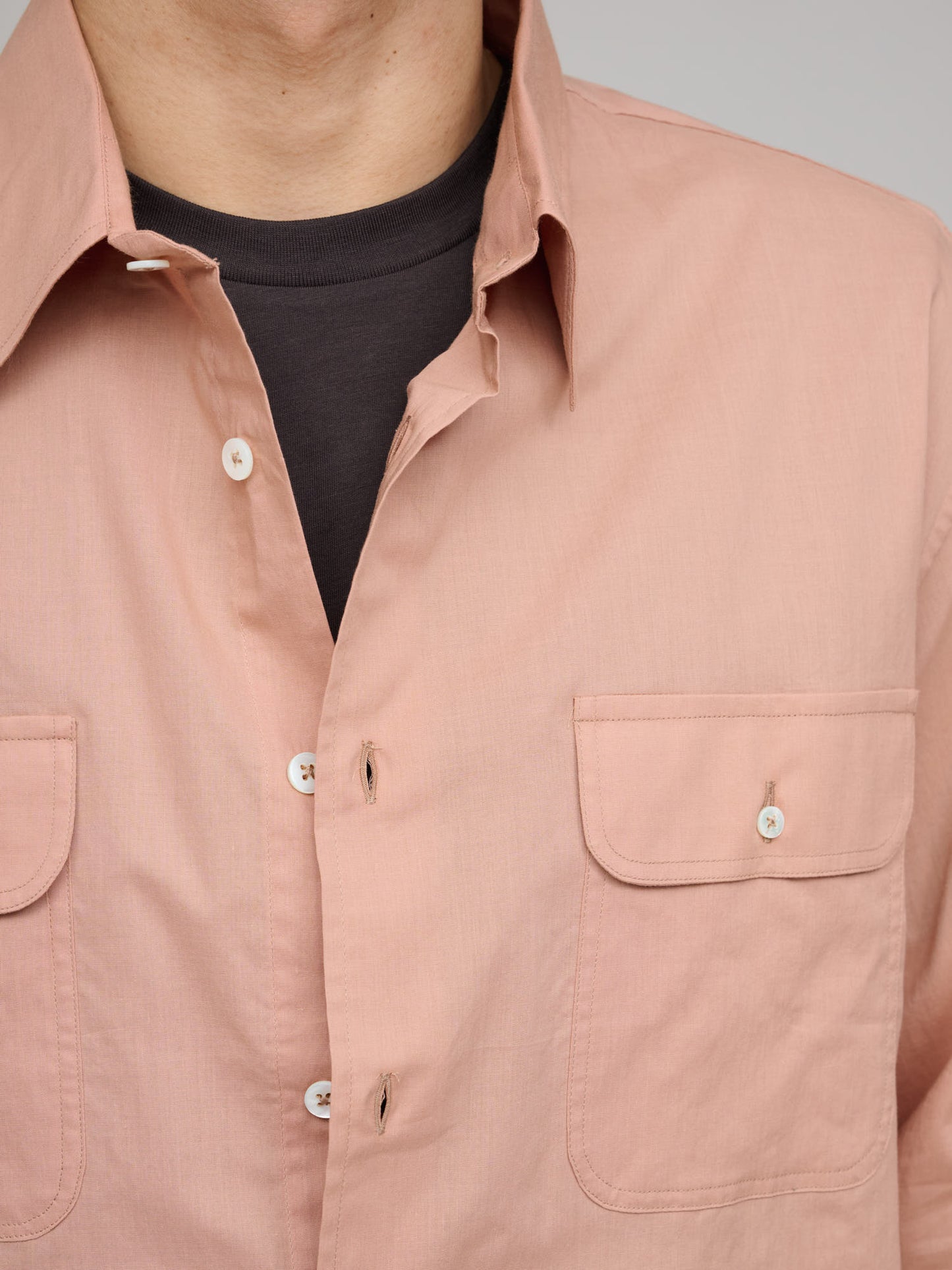 Artist Shirt Washed Cotton Voile, Rosewood