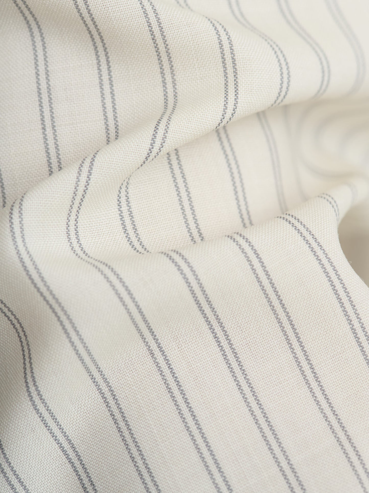 Super Fine Wool Stripe Shirt, Ivory White Stripe