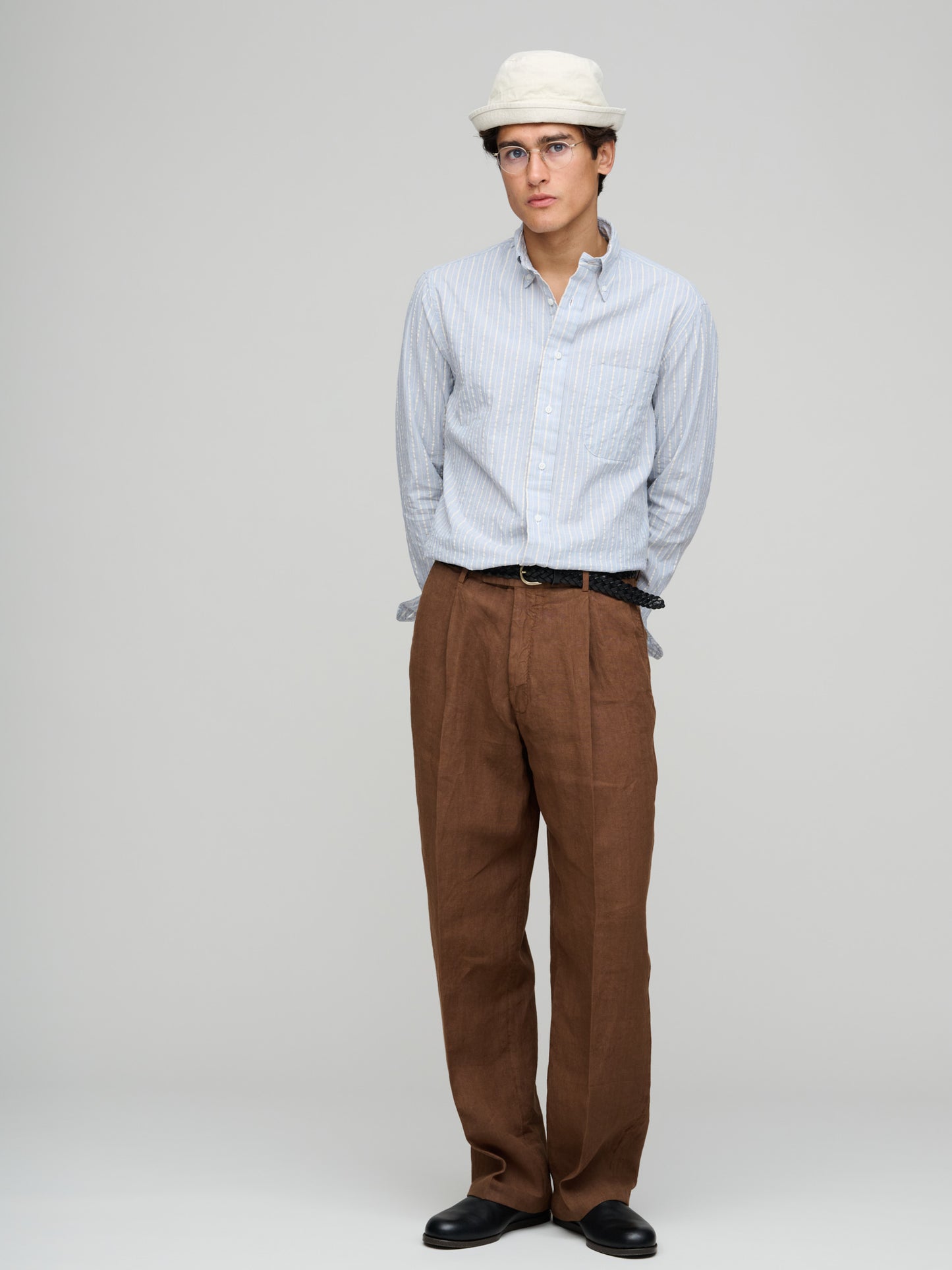 Japanese Dobby Stripe Shirt, Blue
