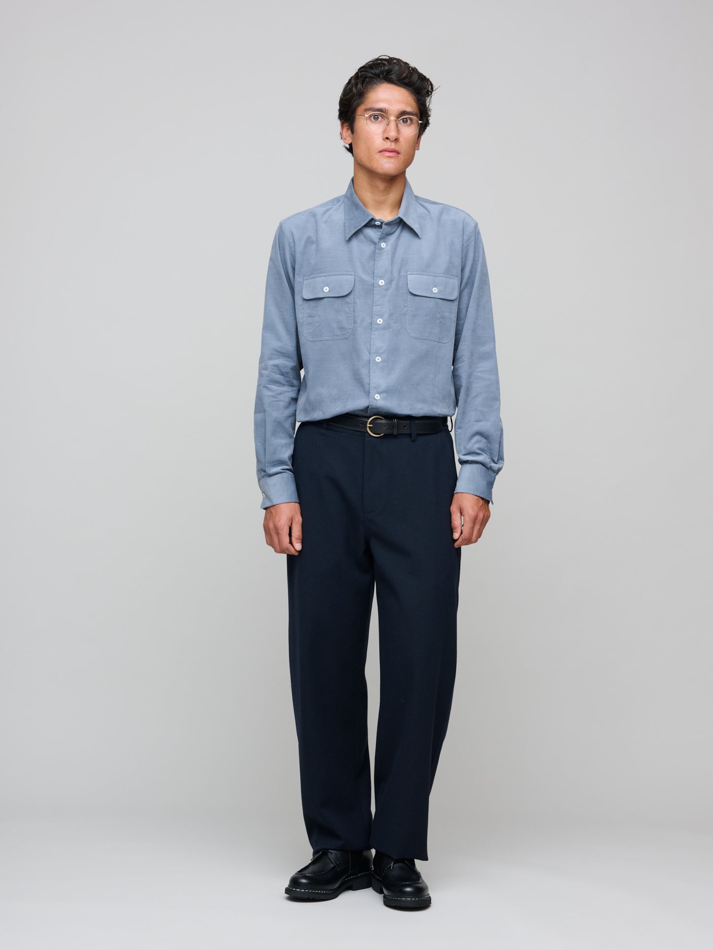 Artist Shirt Needlecord, Storm Blue