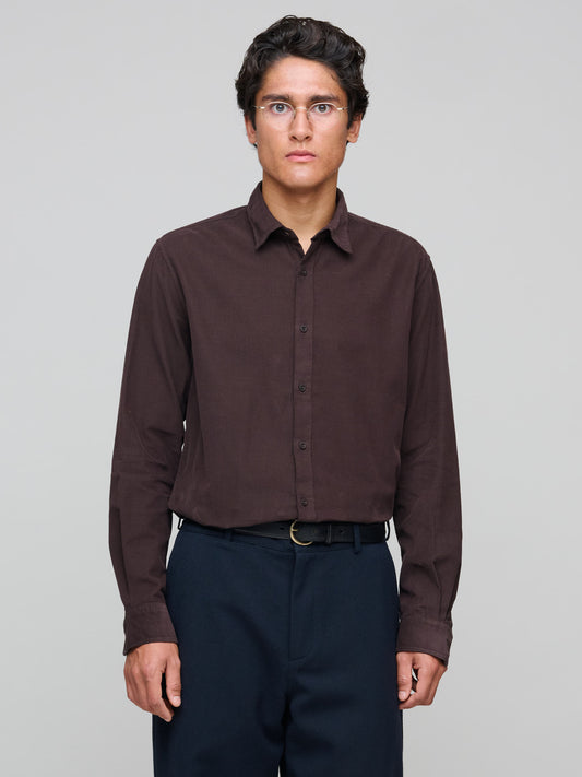 Fine Cord Shirt, Truffle