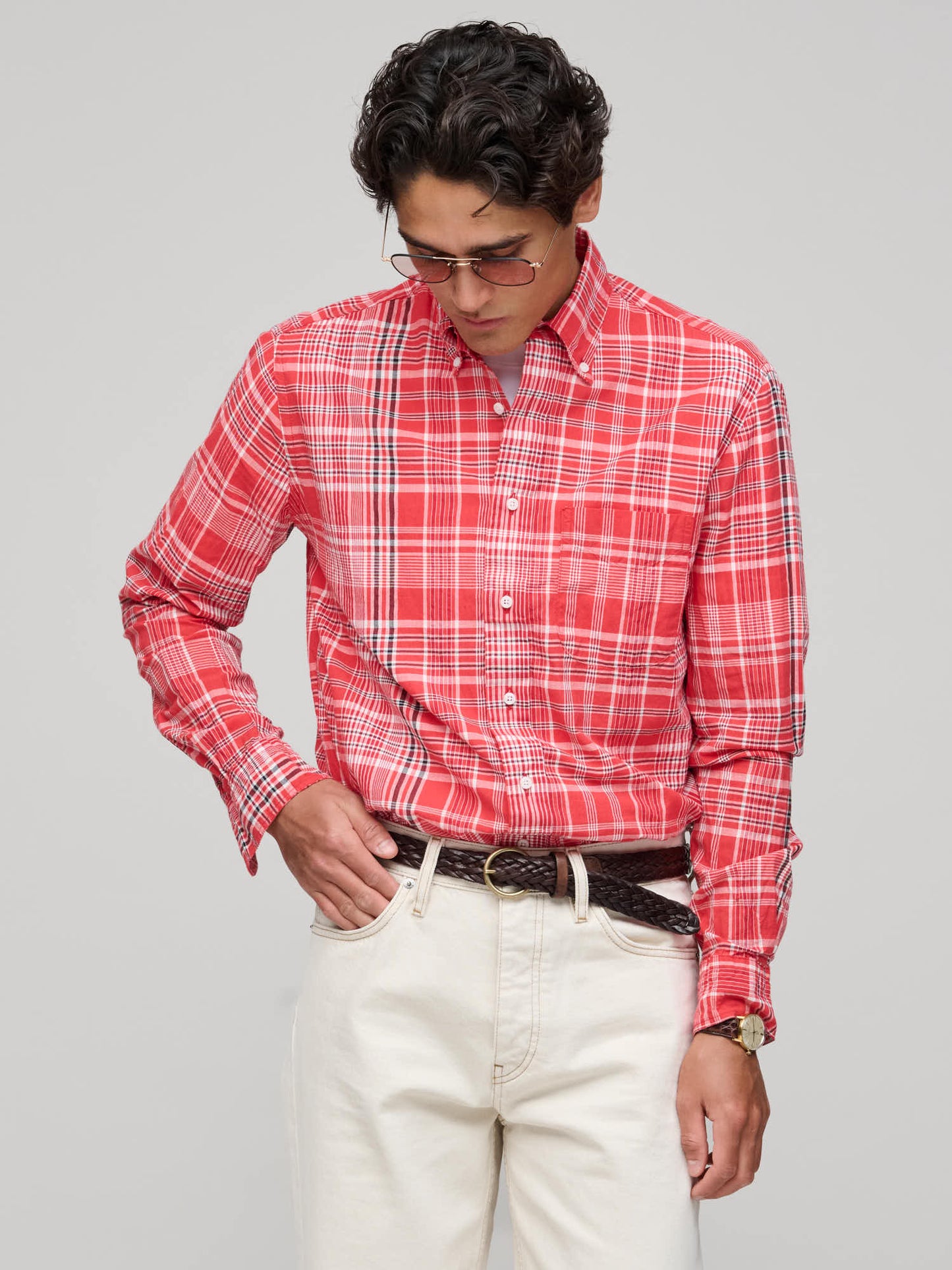 Jamaica Bandana Madras Shirt, Red