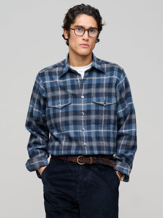 LP Two-Pocket Check Shirt, Blue Mix