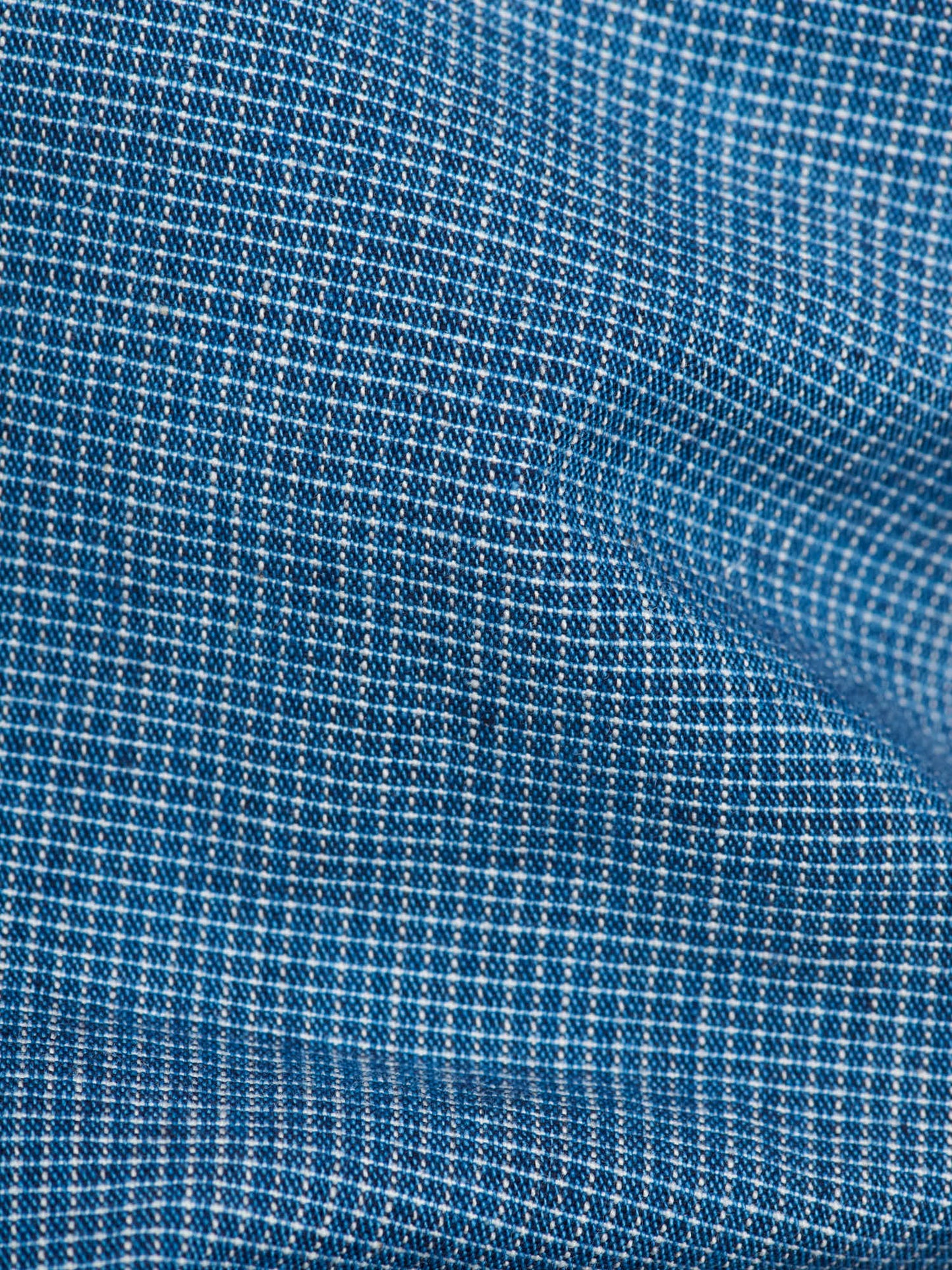 Small Check Standard BD Shirt, Indigo Chambray