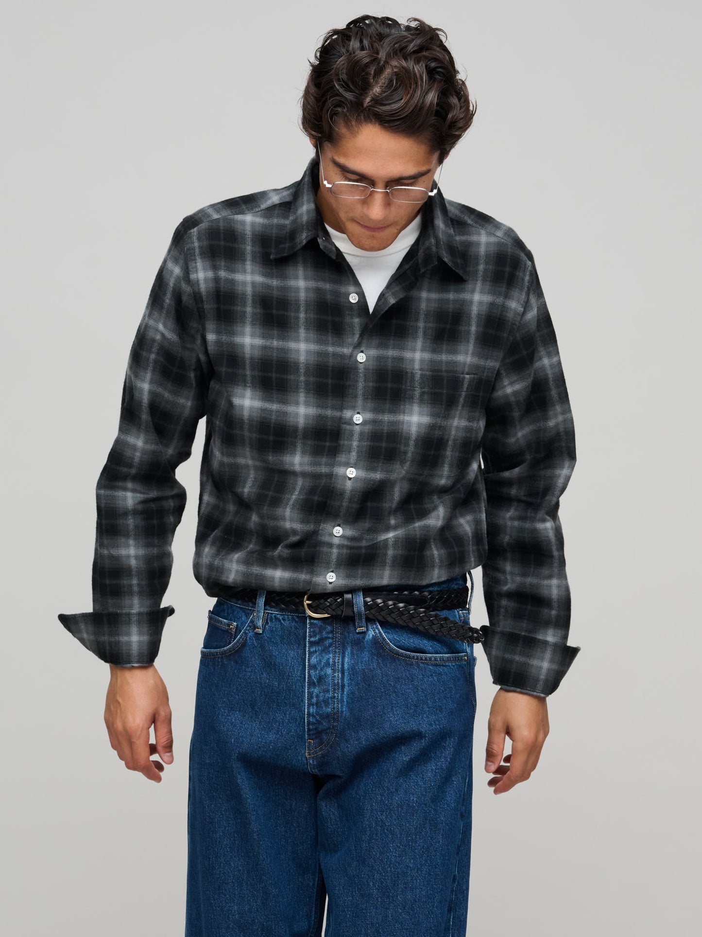 Duty Shirt Flannel Shadow Check, Charcoal