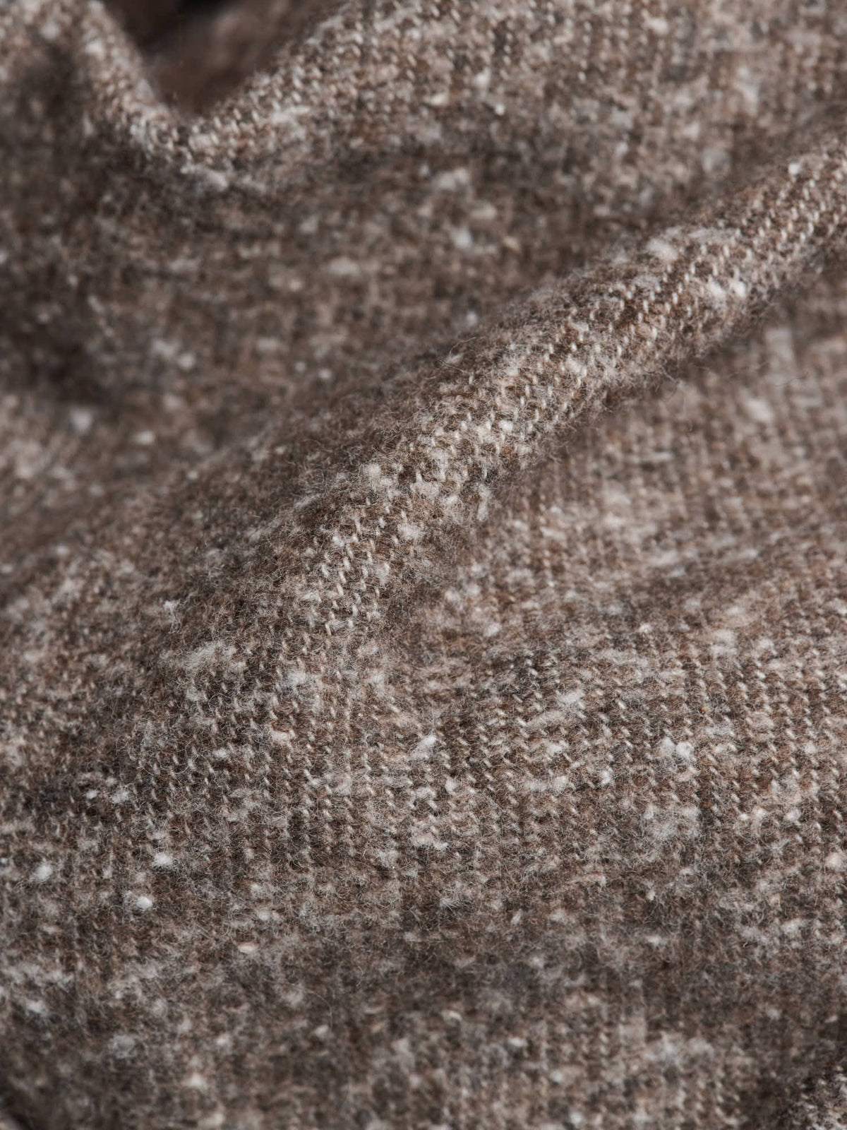 Nepped Chambray Shirt, Brown