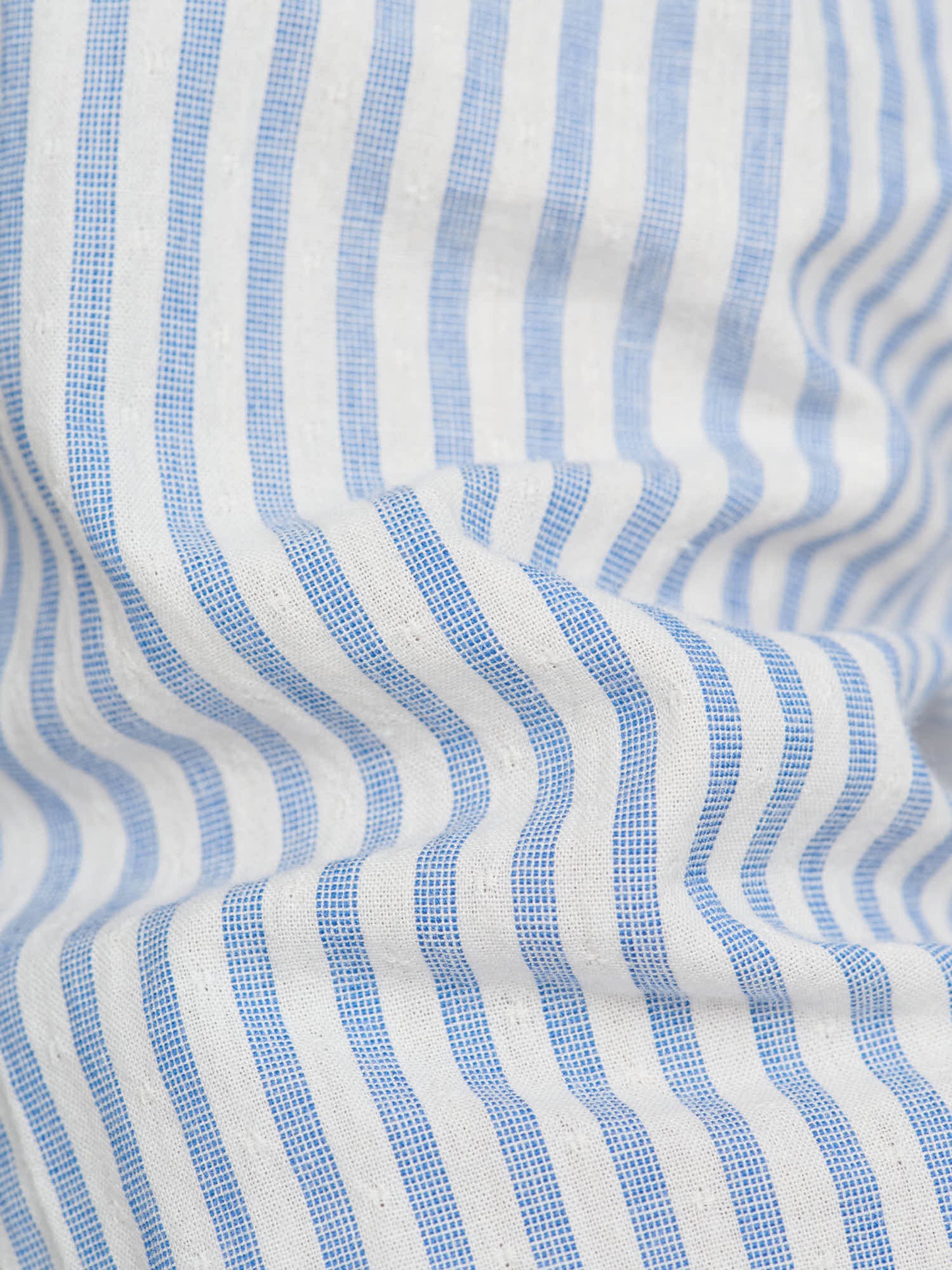 Japanese Dobby Stripe Shirt, White/Blue Stripe