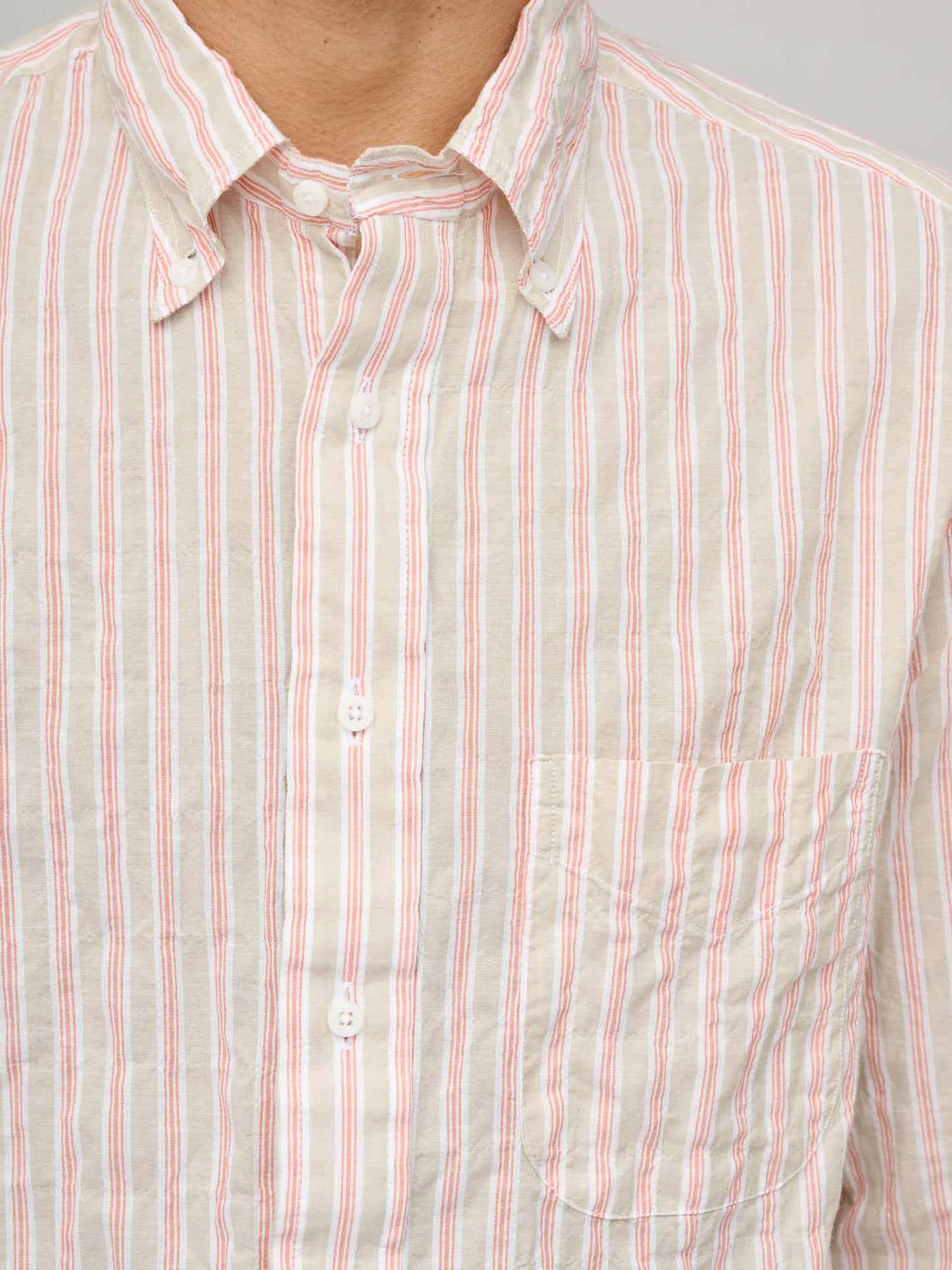 Japanese Awning Stripe, Tan/Red