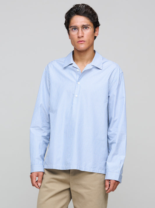Genga Rigola Shirt, Blue Stripe