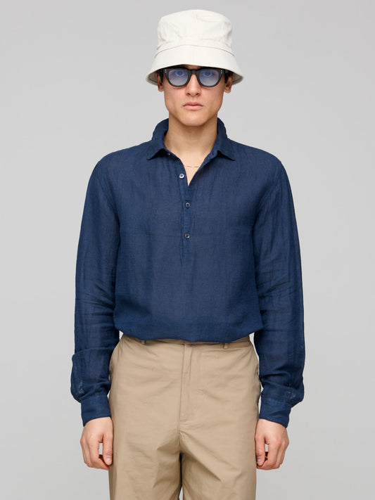 Pavan Popover Shirt, Navy