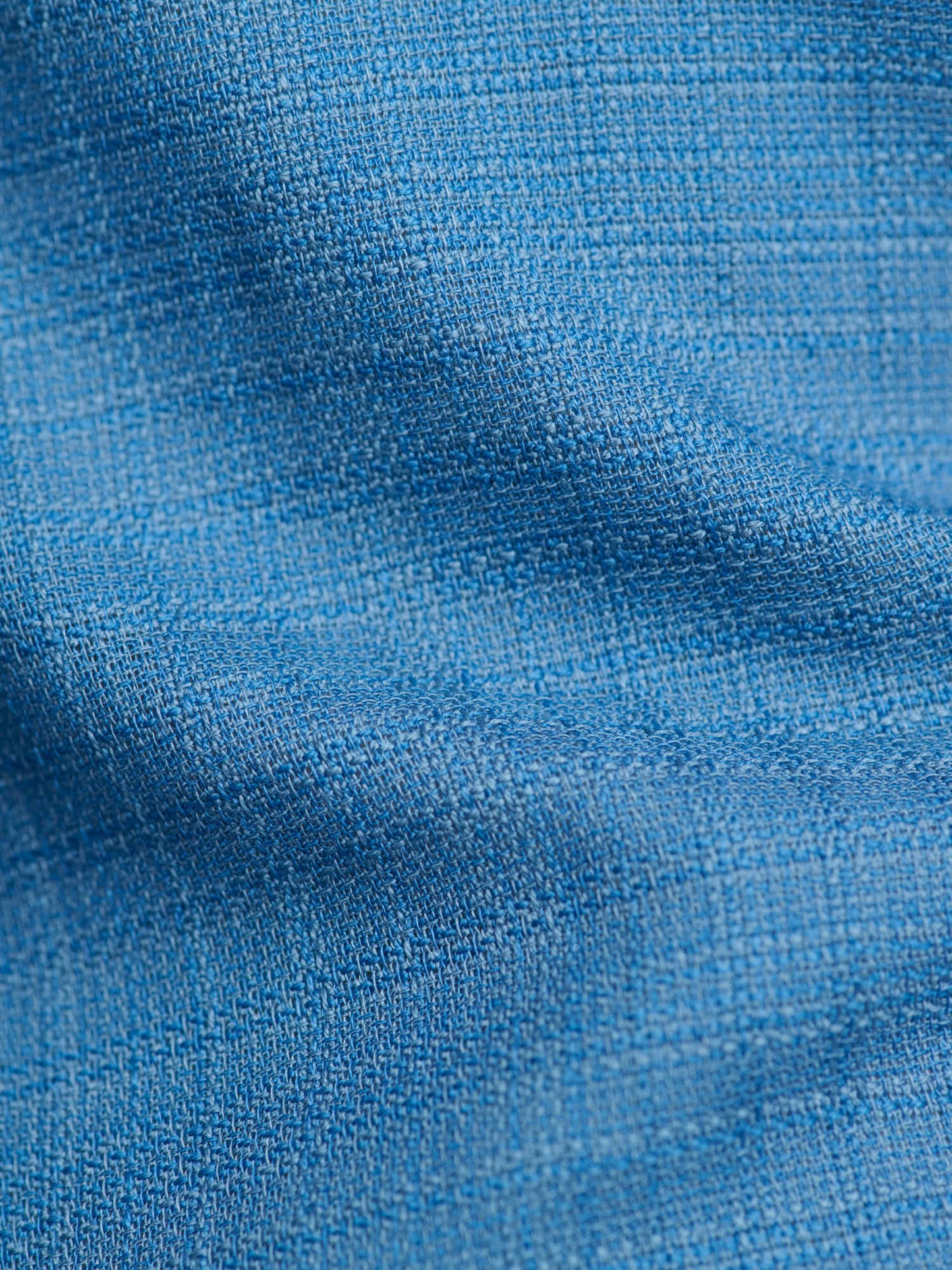Open Collar Panama S/S Shirt, Sax