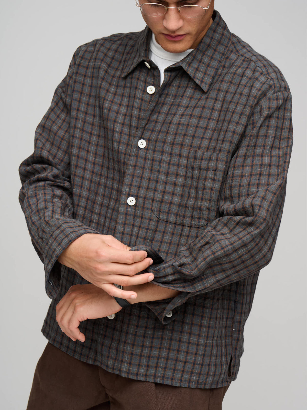 Farmer Shirt Irish Linen, Dusk