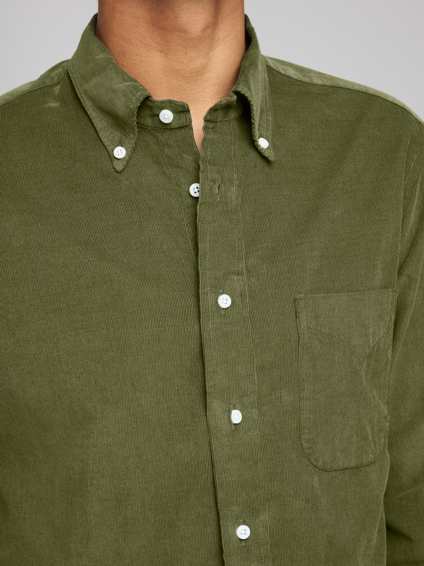 Corduroy Shirt, Moss Green