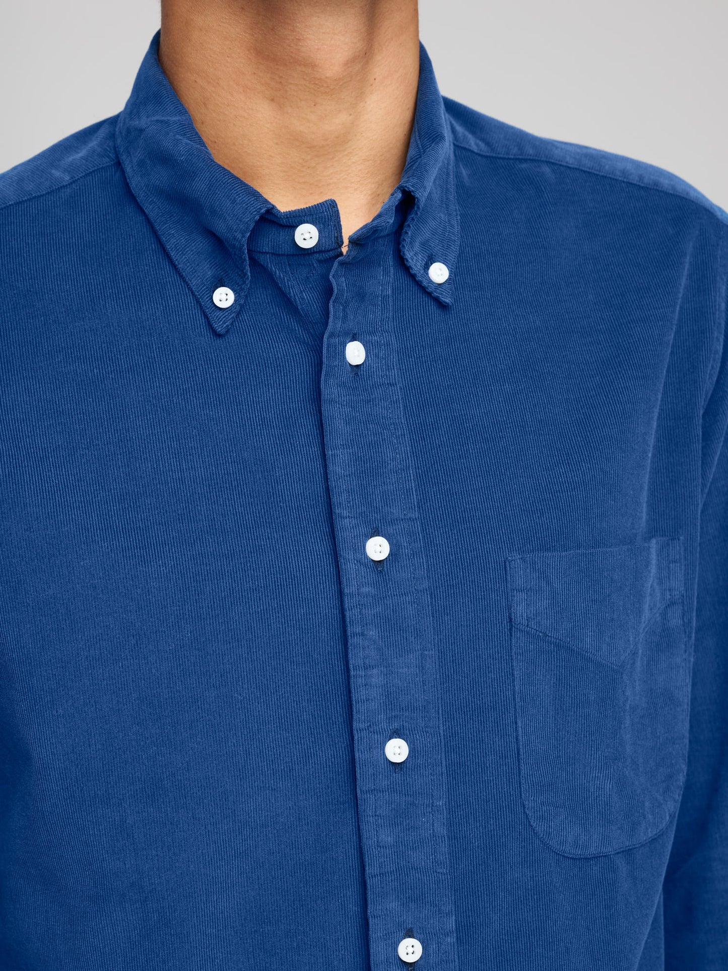 Corduroy Shirt, Cobalt Blue