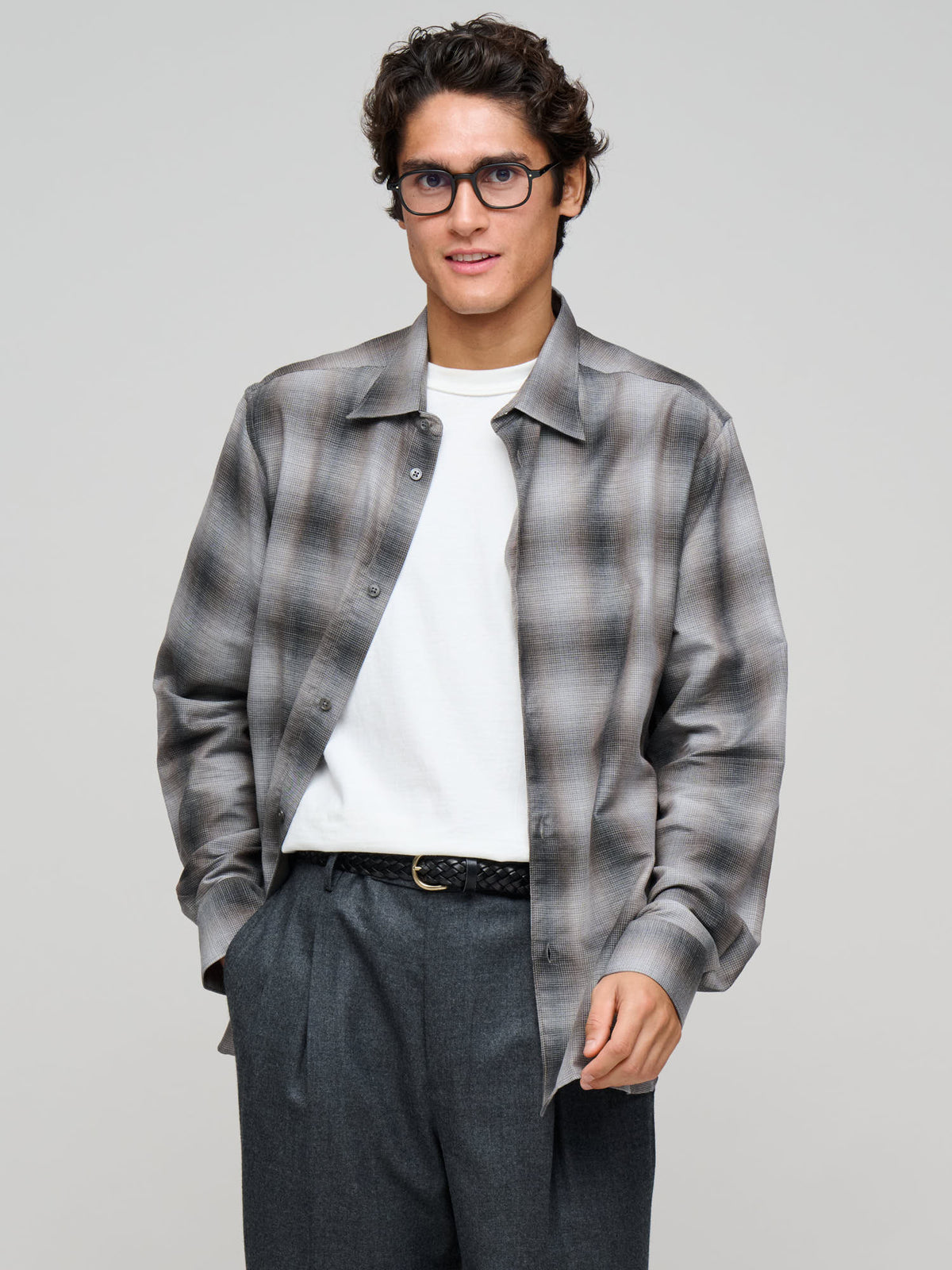 Volume Shirt Cash Check, Stone