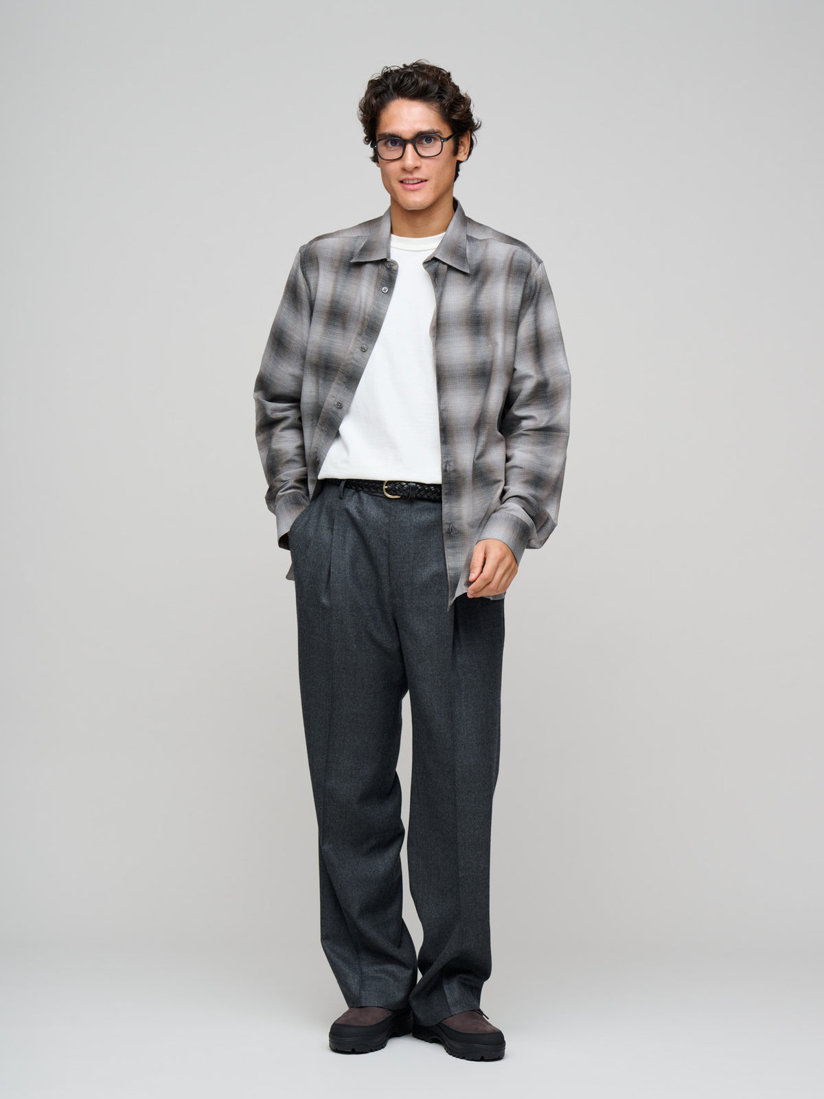 Volume Shirt Cash Check, Stone