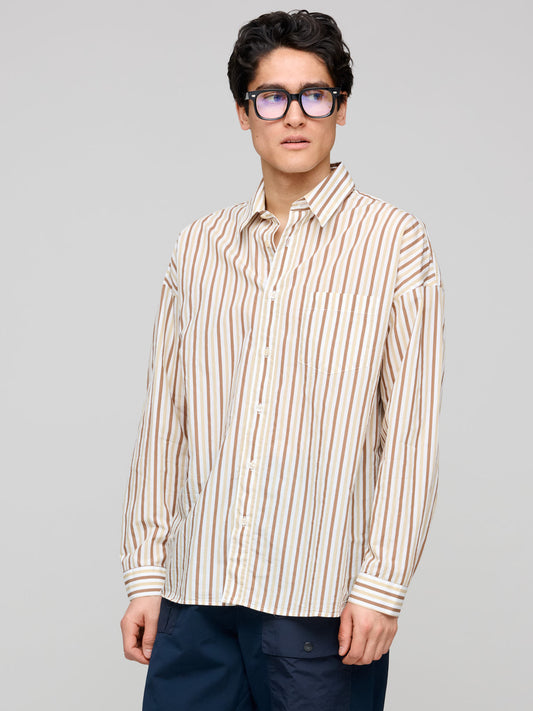 Stable Shirt, Beige Stripe