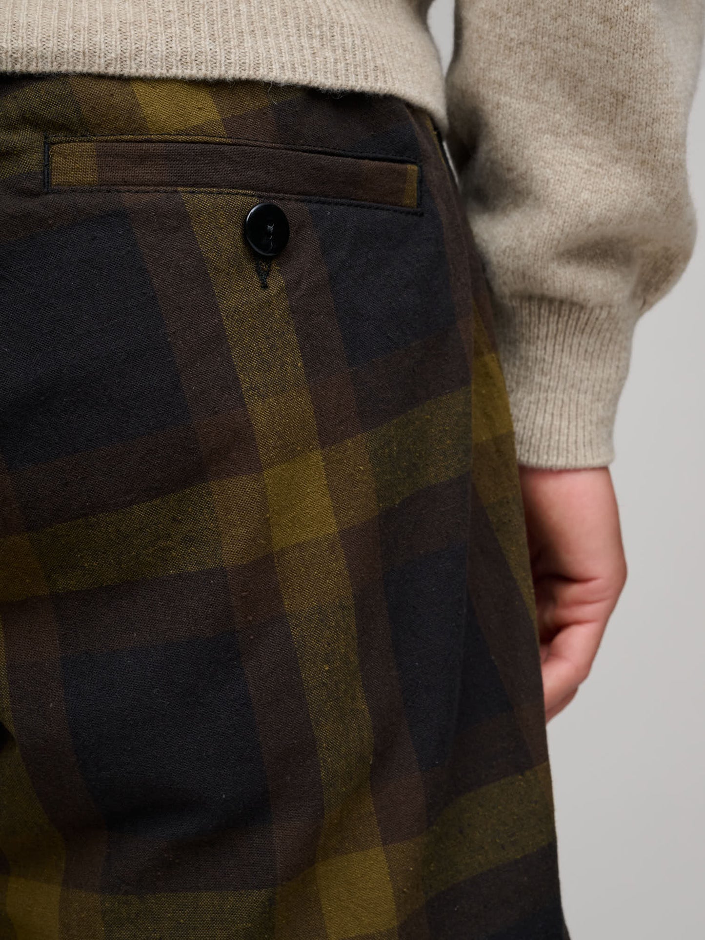 Utility Shorts, Navy & Khaki Check