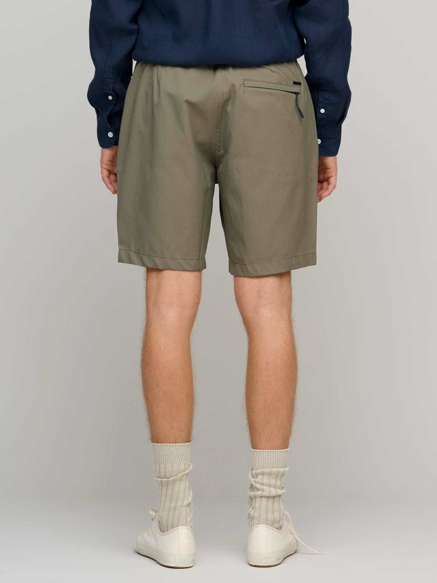Relaxed Solotex Twill Shorts, Sediment Green