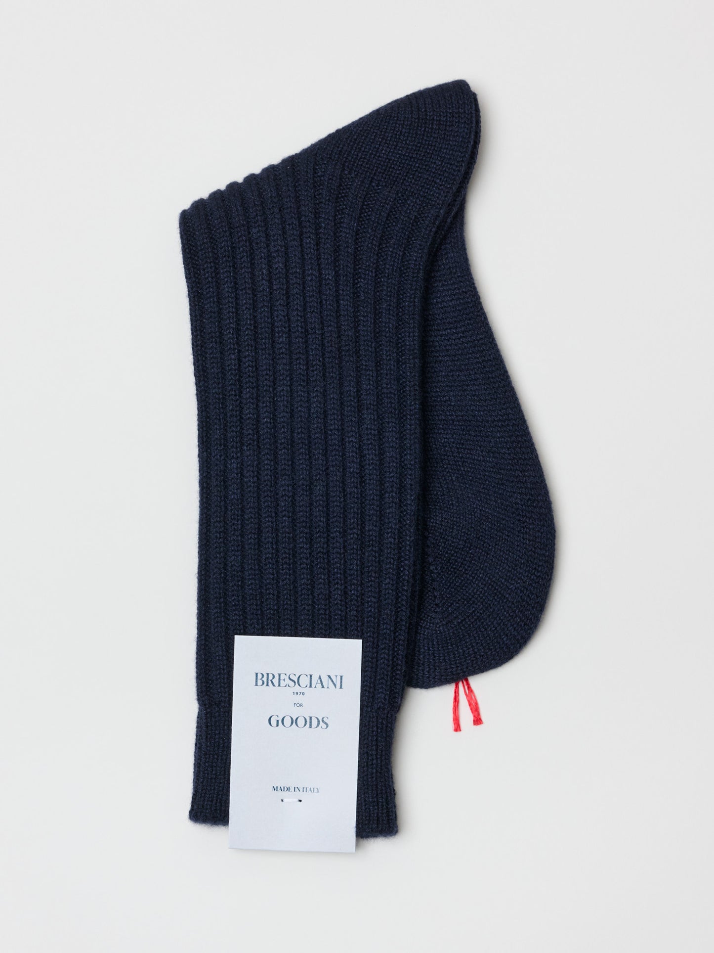 Heavy Ribbed Cashmere Socks, Navy