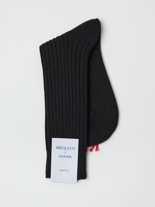 Heavy Ribbed Wool Socks, Coffee