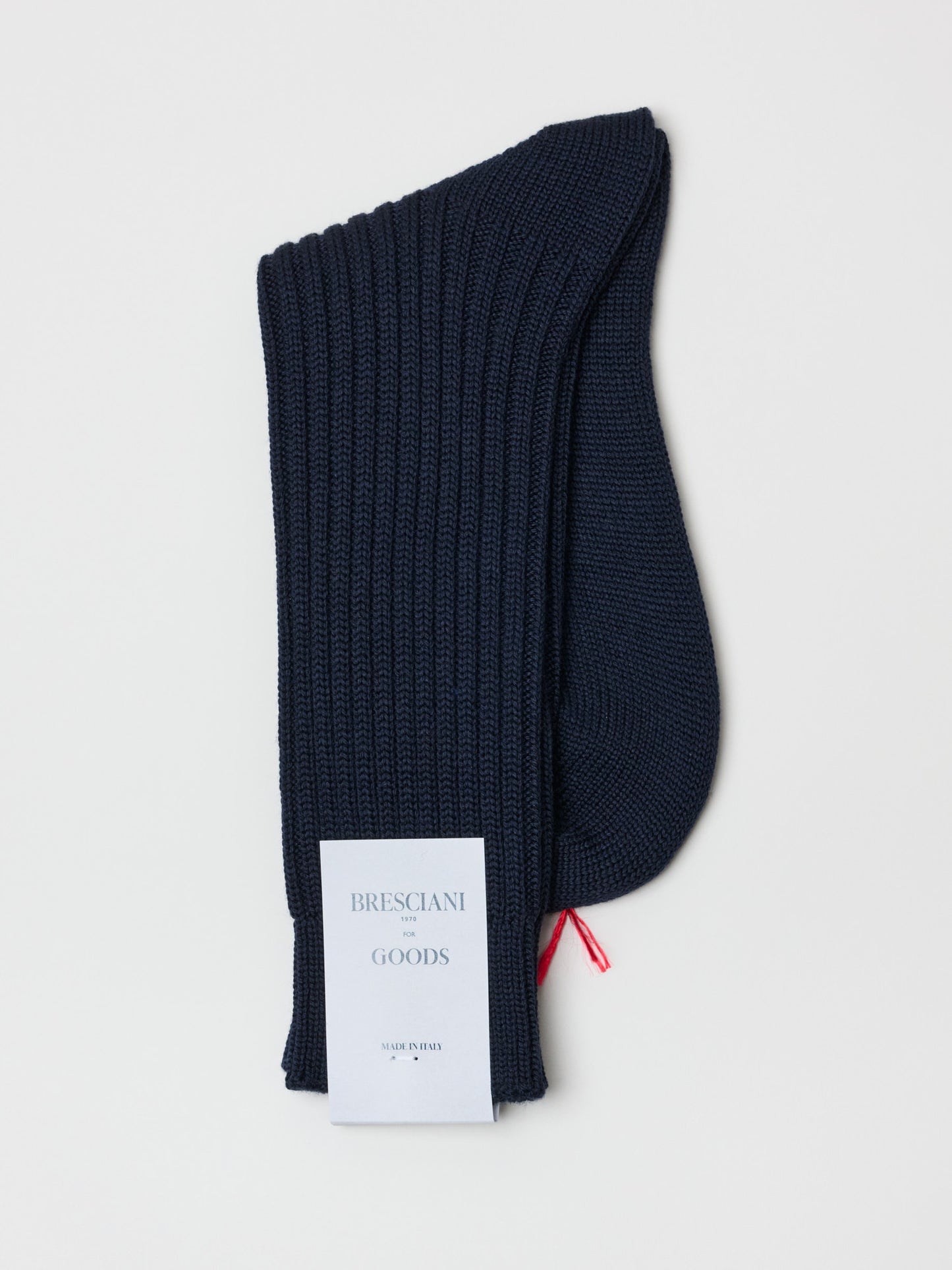 Heavy Ribbed Wool Socks, Navy