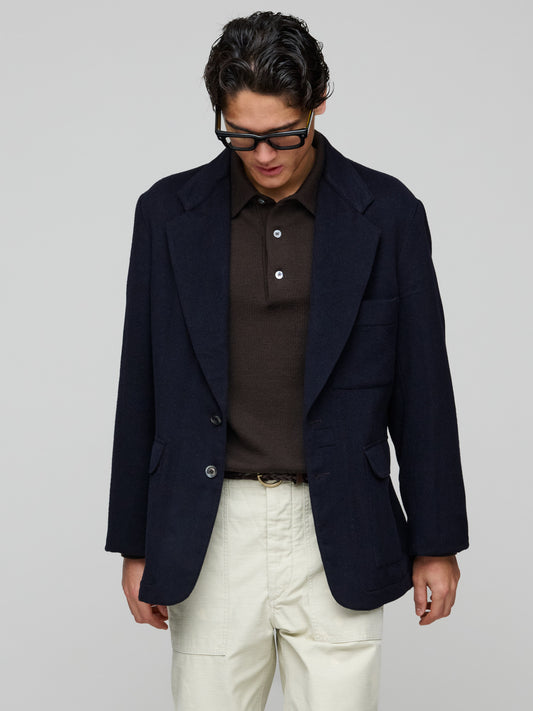 Veste de Ville, Deep Navy Doubleface