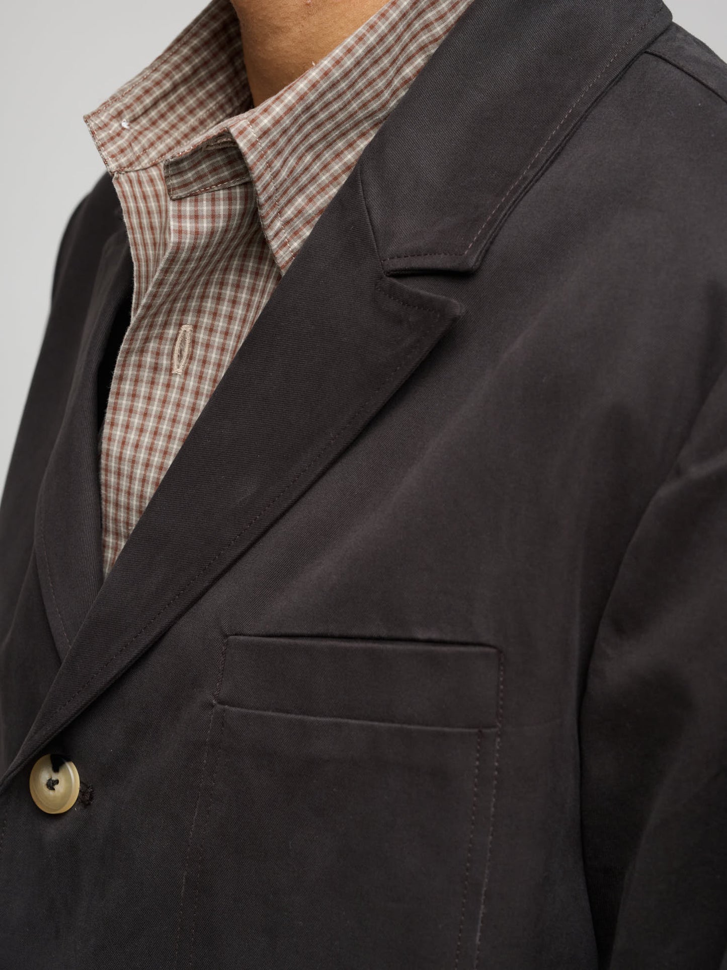 Métier Jacket Soft Cotton Twill, Chocolate