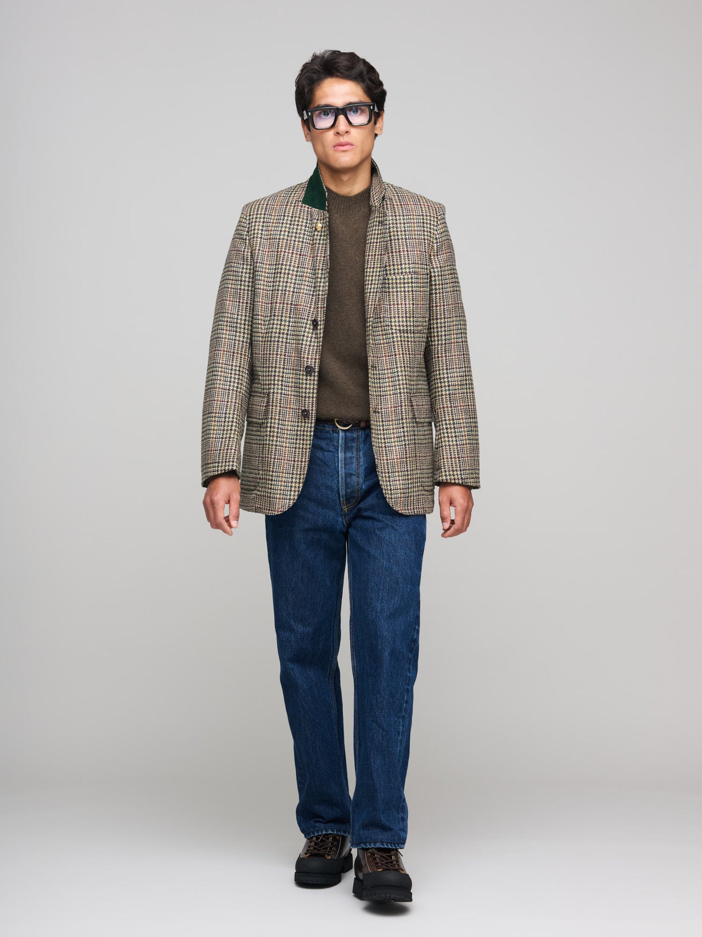 MKVII POW Shetland Tweed Blazer, Wine