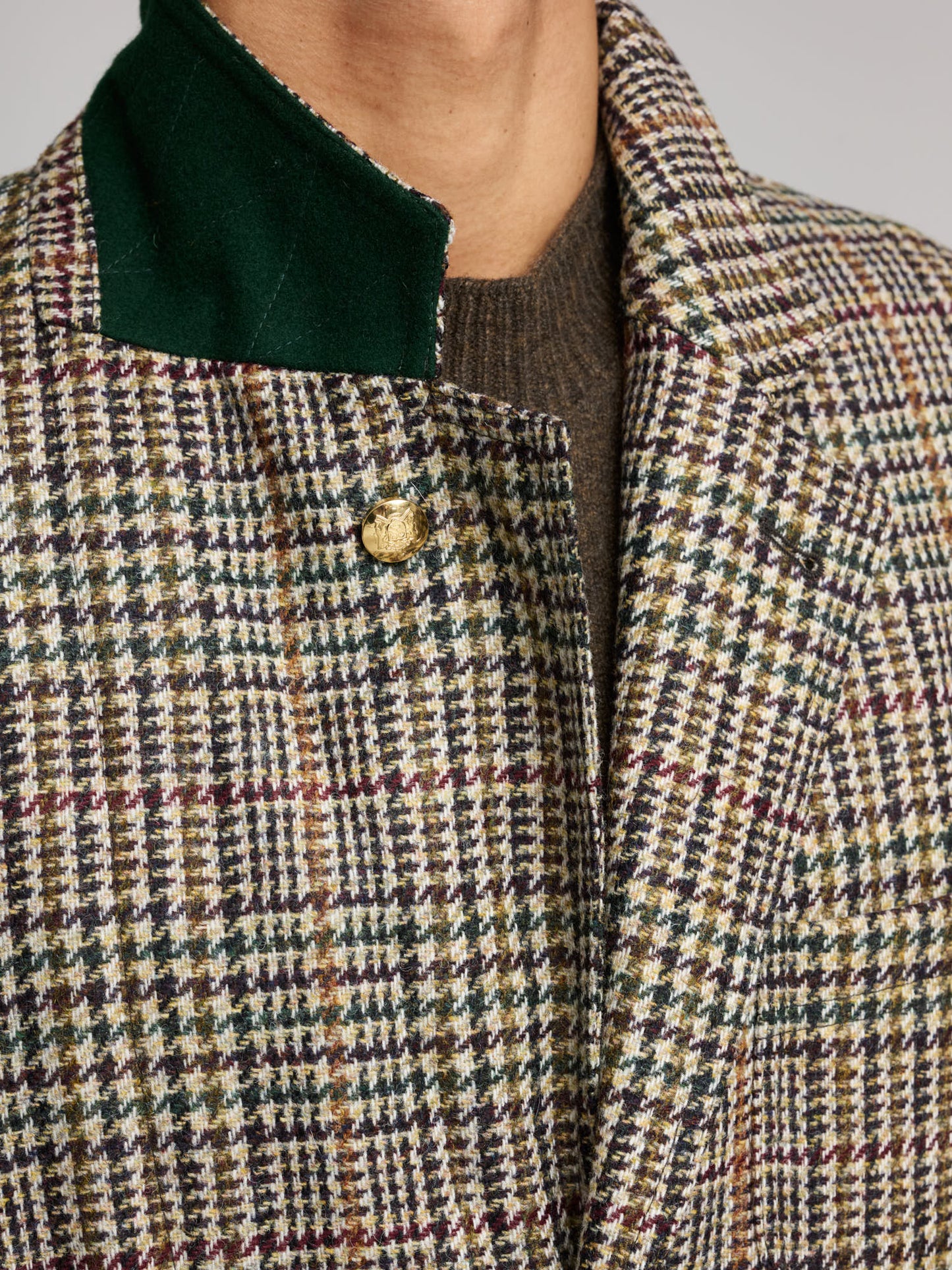 MKVII POW Shetland Tweed Blazer, Wine