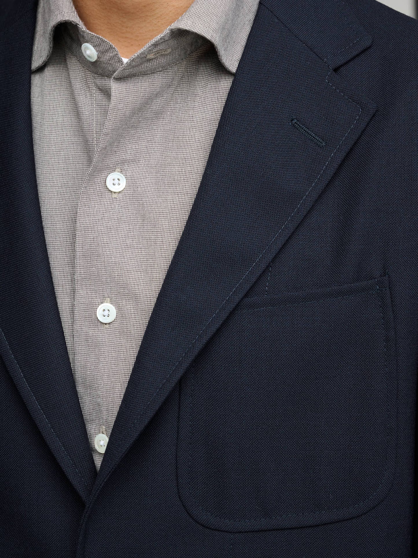 British Wool Hopsack Jacket, Navy