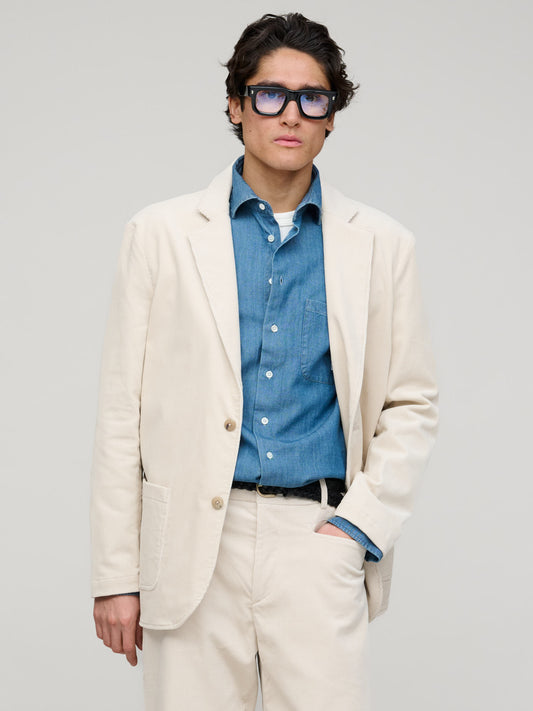 Writer's Jacket Wale Corduroy, Ivory