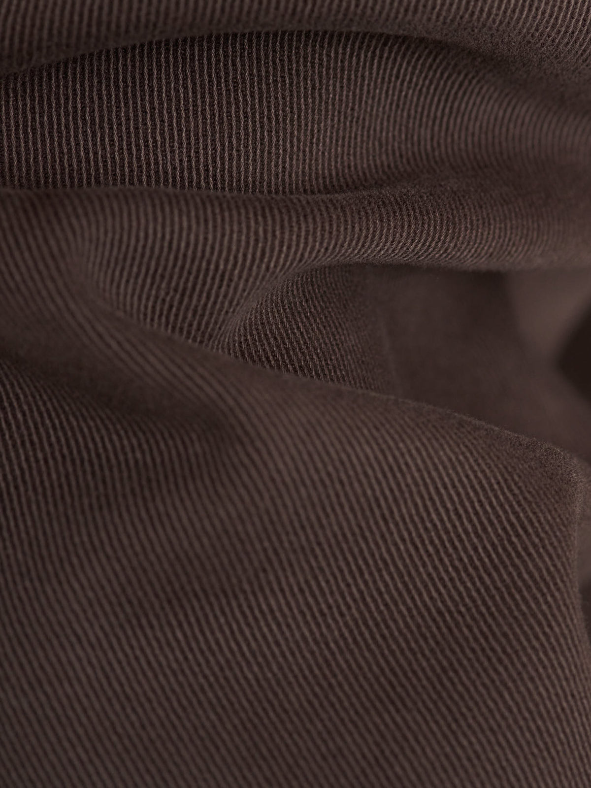 Cotton Twill Trousers, Dark Brown