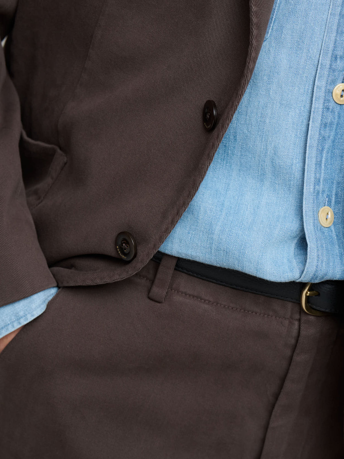 Cotton Twill K-Jacket, Dark Brown