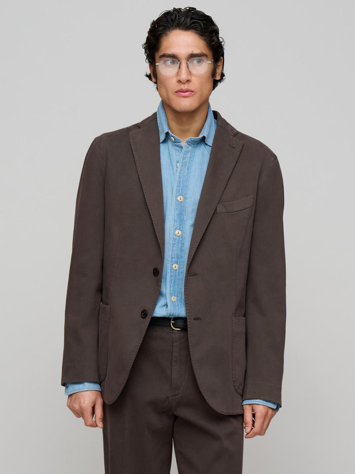 Cotton Twill K-Jacket, Dark Brown