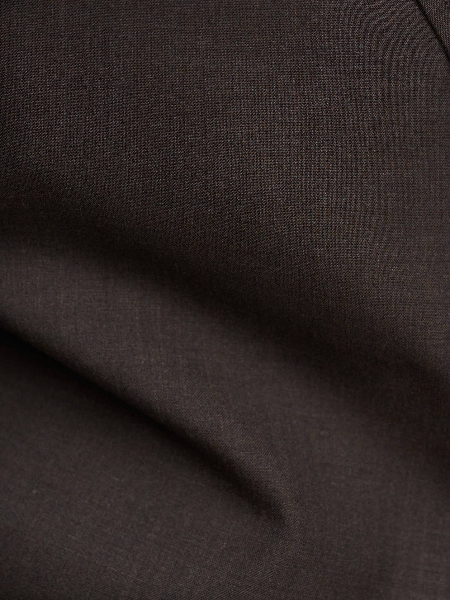 One Pleat Trouser Wool, Dark Brown