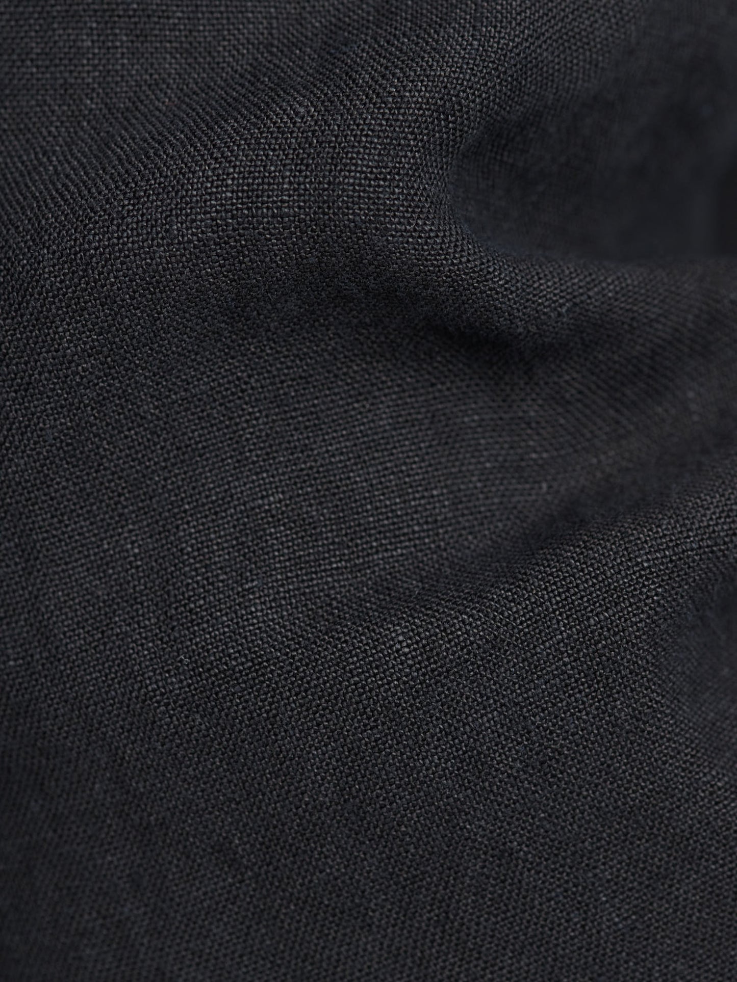 Linen Suit, Black - Wide Pleated Trousers