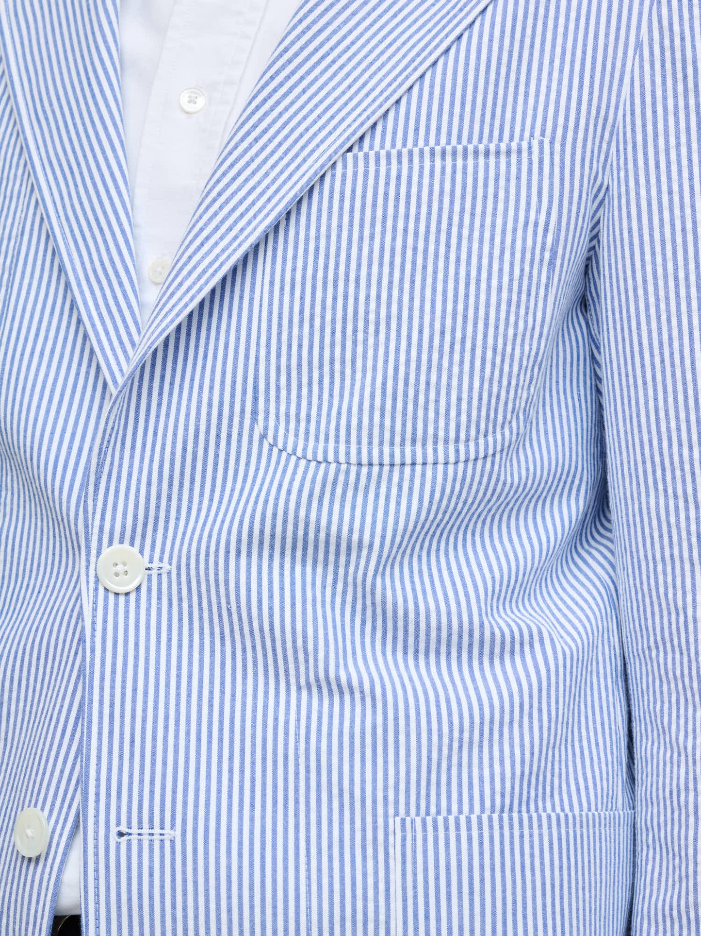 Striped Seersucker Jacket, Blue
