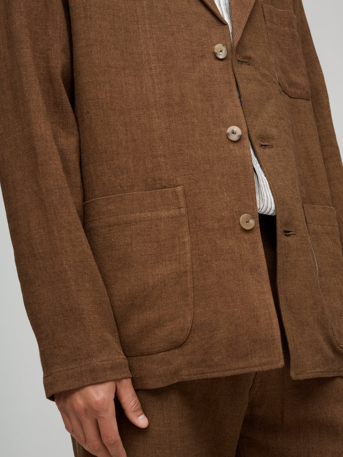 Traveler Jacket Belgian Linen, Cinnamon