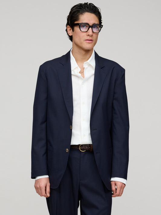 Writer's Jacket Wool, Blue