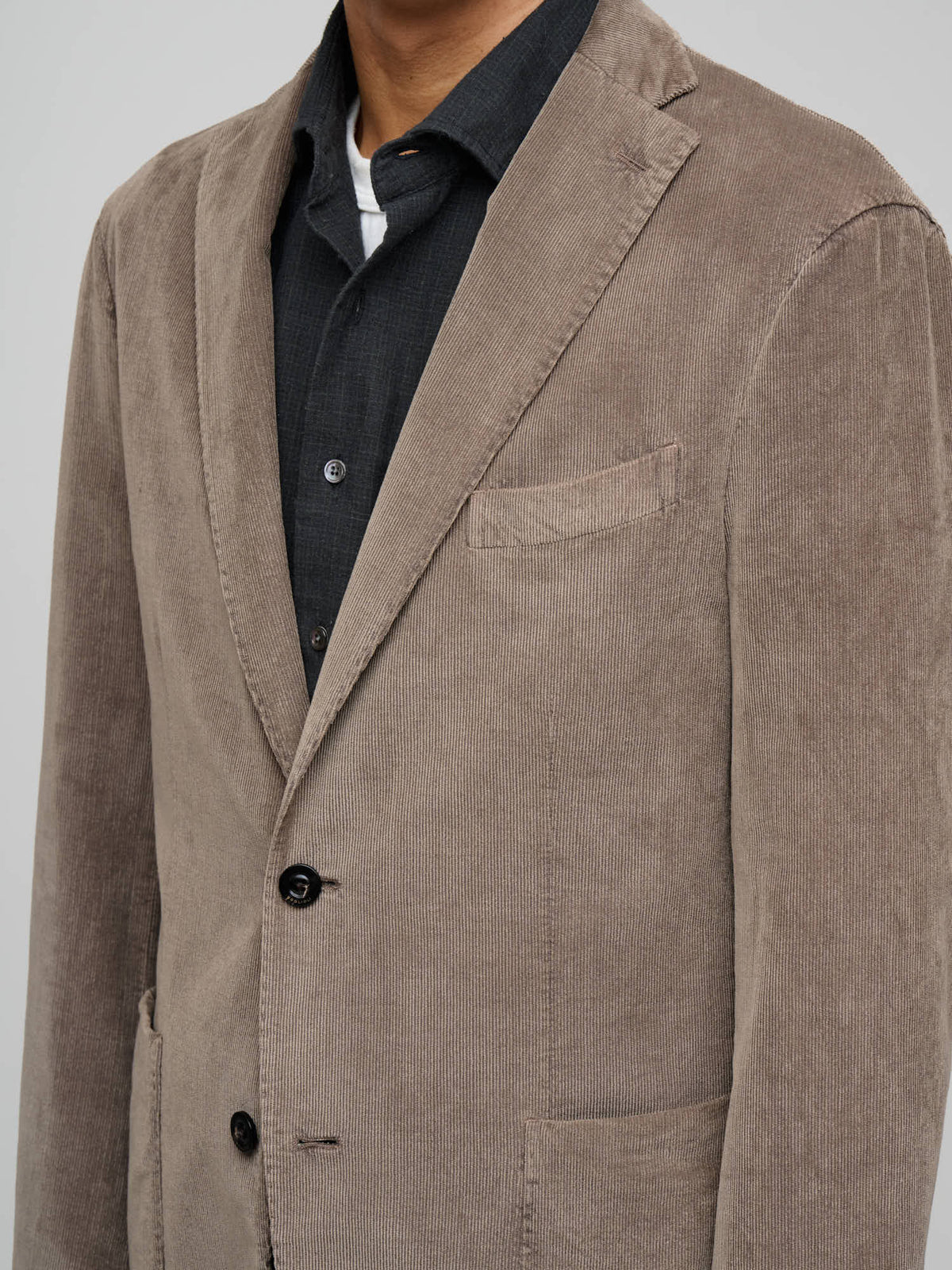 Cotton Corduroy K-Jacket, Taupe