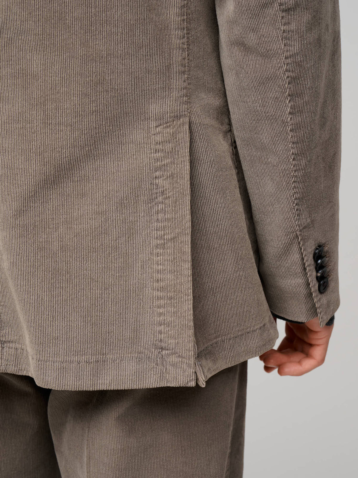 Cotton Corduroy K-Jacket, Taupe