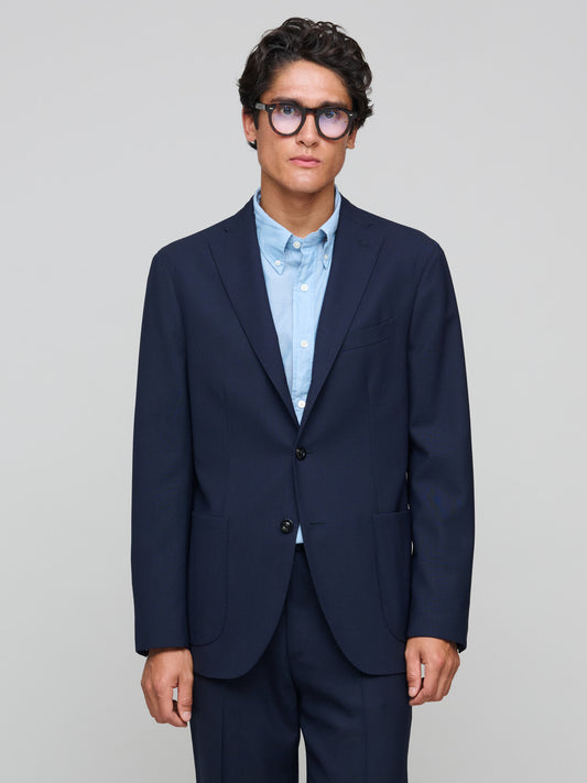 K Jacket Suit Wool, Navy - Classic Fit Trousers