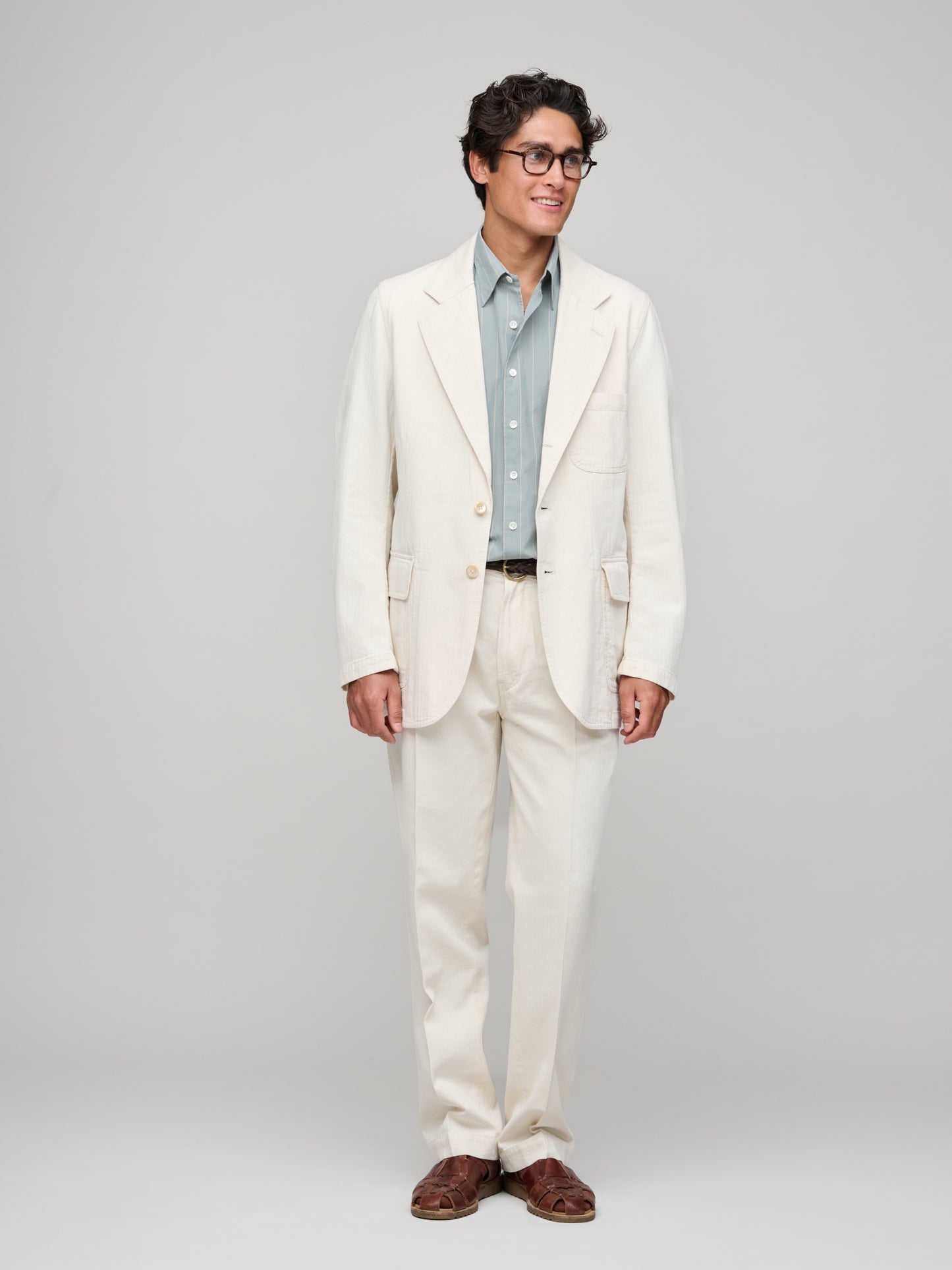 Herringbone Twill Cotton Games Blazer Mk. I, Ecru