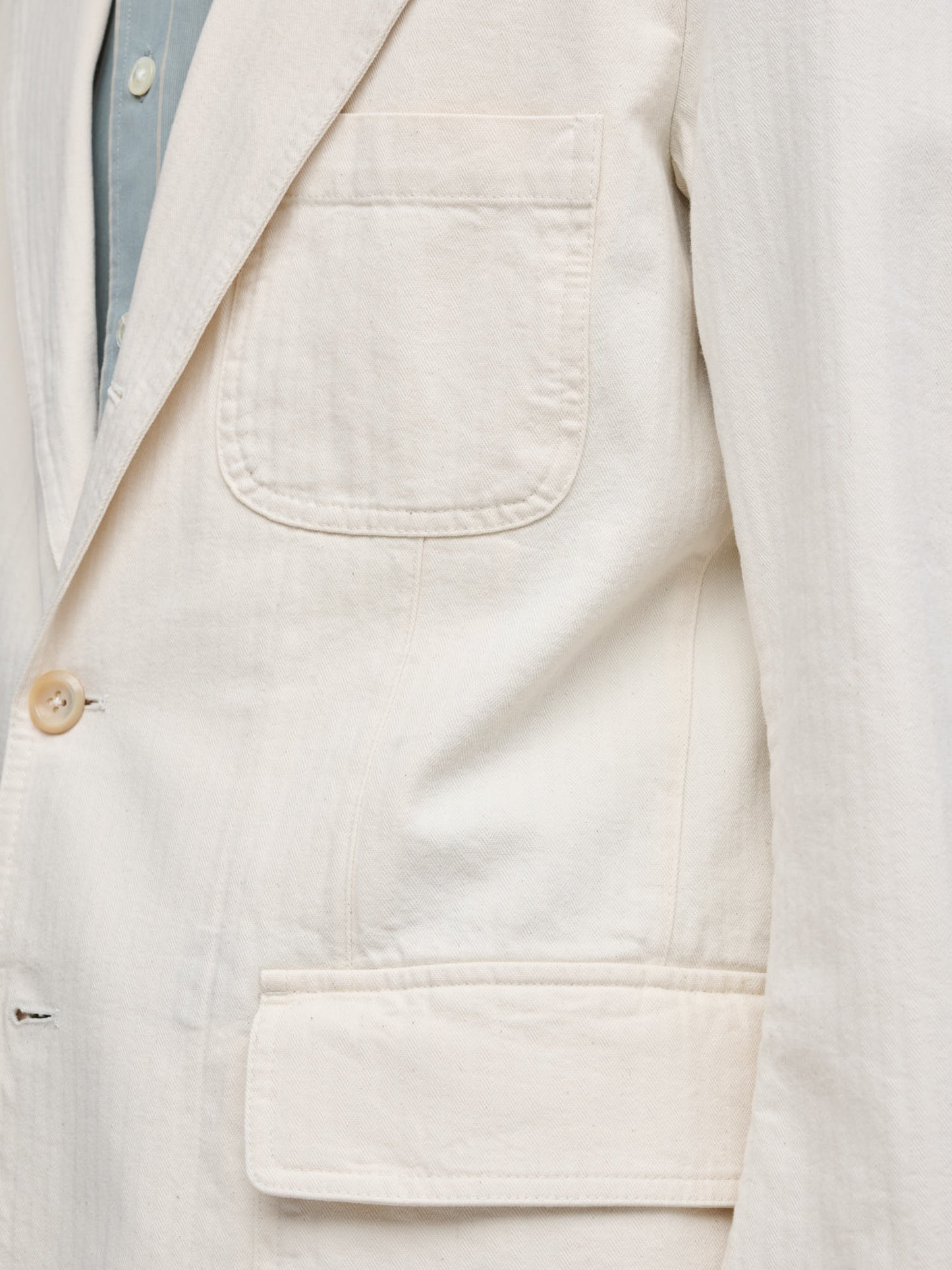 Herringbone Twill Cotton Games Blazer Mk. I, Ecru